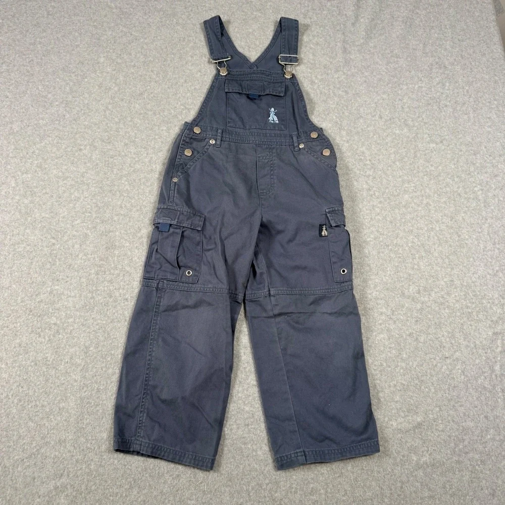 Canyon River Blues Kids Size 4 Cargo Overalls Blue Cotton Play Time Kidcore